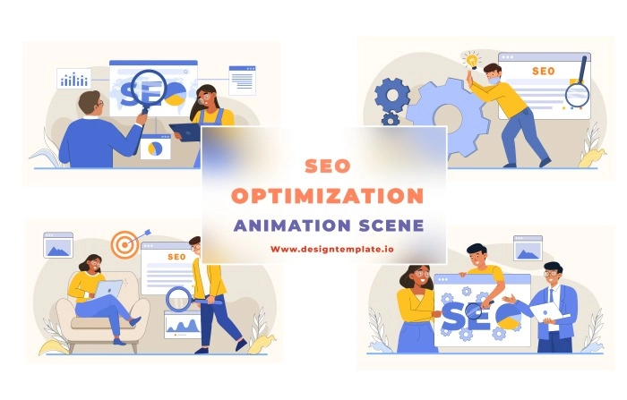 SEO Optimization Animation Scene After Effects Template