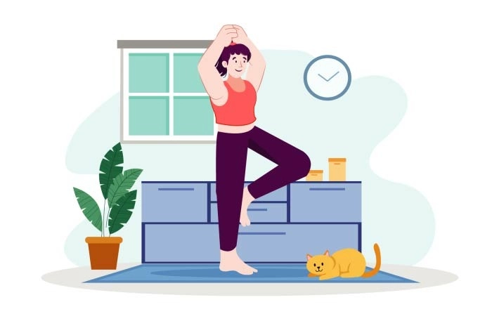 Yoga Training Illustration Vector image