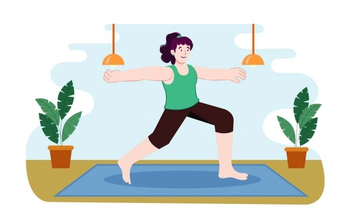 Yoga Training Illustration image