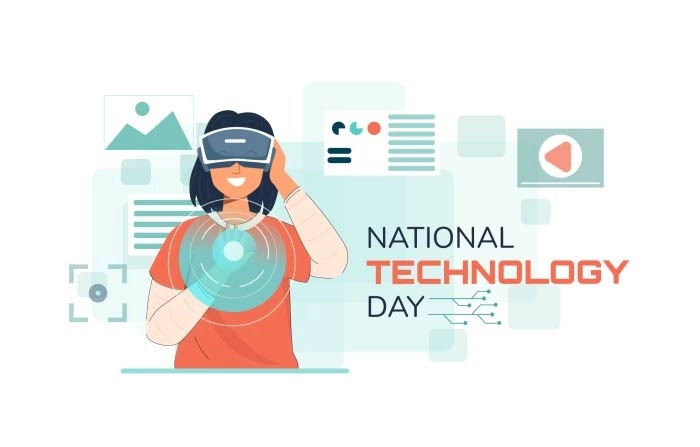 Woman Wearing VR Headset With Blurred Transition Premium Vector image