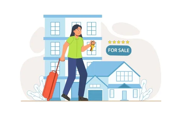 Real Estate Property Sale Premium Vector Illustration
