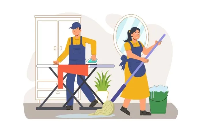 House Keeping Service Concept Illustration Vector
