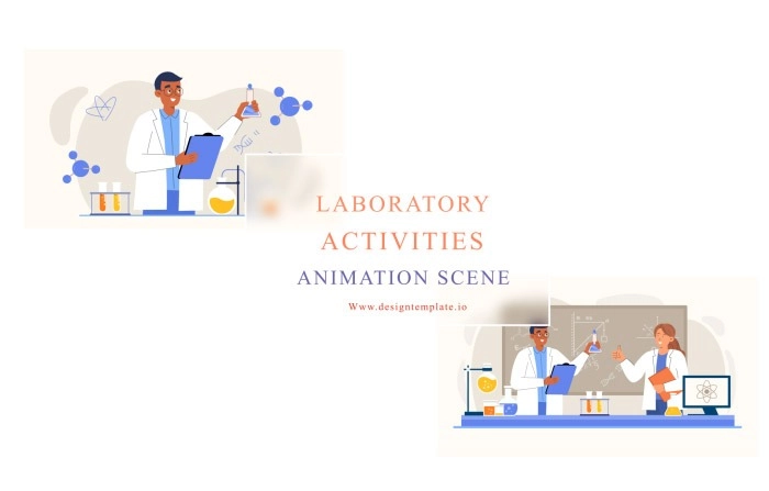 Laboratory Animation Scene After Effects Template