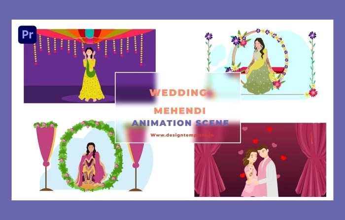 Wedding Mehendi Animation Scene Premiere Pro Template