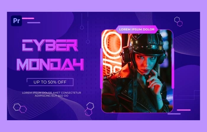 Cyber Monday Sale Slideshow Premiere Pro Template