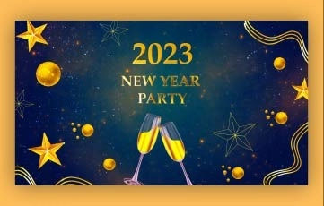 New Year Party Slideshow Greetings In After Effects