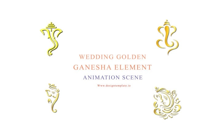 Golden Ganesha Wedding Elements Animation After Effects Template