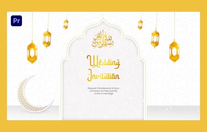 Golden Element Muslim Wedding Slideshow Premiere Pro Template