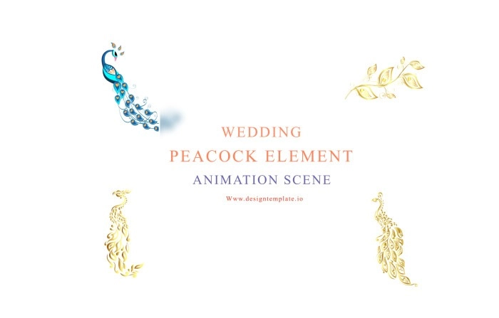 Wedding Peacock Elements Animation After Effects Template
