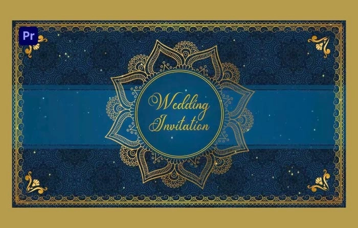 Create Elegant Golden Wedding Invitation Slideshow With Premiere Pro Template