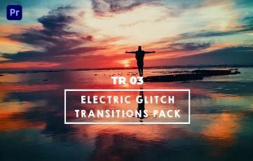 Premiere Pro Template Electric Glitch Transitions Pack