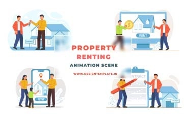 Animation Scene Property Renting After Effects Template