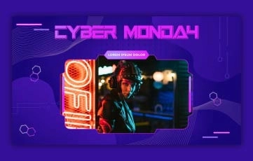 Cyber Monday Sale Slideshow After Effects Template