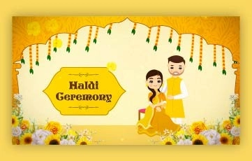 Haldi Ceremony Digital Invitation Slideshow After Effects Template