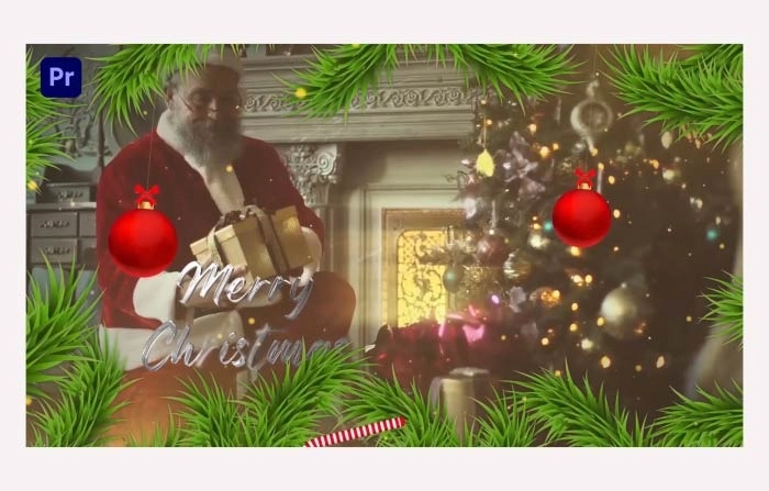 Merry Christmas Wishes Slideshow Animated Premiere Pro Template