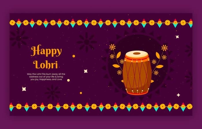 Punjabi Festival Lohri Wishes Slideshow After Effects Template