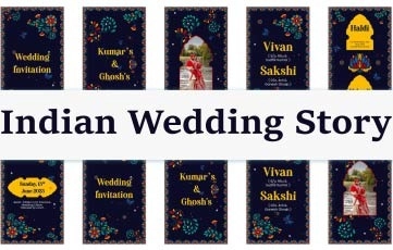 Indian Wedding Invitation Instagram Story Template