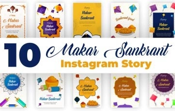 Makar Sankranti Wishes Instagram Story After Effects Template