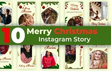 Merry Christmas Wishes Instagram Story After Effects Template