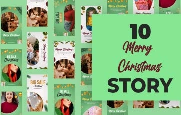 Merry Christmas Sale Instagram Story After Effects Template