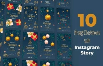 Merry Christmas Sale Instagram Story 1 After Effects Template