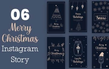 Merry Christmas Instagram Story Pack After Effects Template