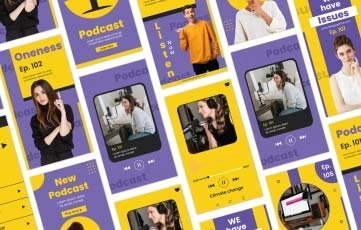 Podcast Instagram Story After Effects Template