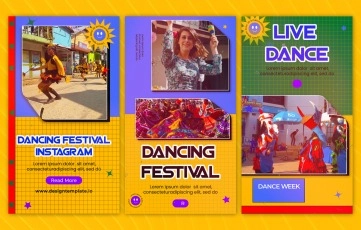 Dancing festival Instagram Story After Effects Template