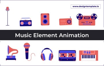 Music Instruments Elements After Effects Template 2