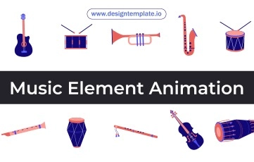 Music Instruments Elements After Effects Template 3