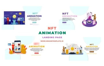 NFT Animation Landing Page After Effects Template