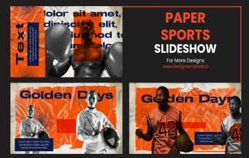 Paper Sports Slideshow After Effects Template