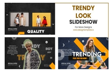 Trendy look Slideshow After Effects Template
