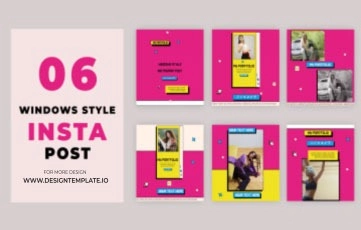 Windows Style Instagram Post After Effects Template