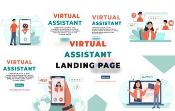 Virtual Assistant Landing Page After Effects Template
