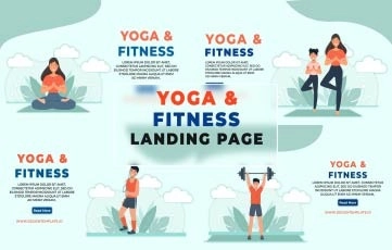 Yoga Fitness Landing Page After Effects Template