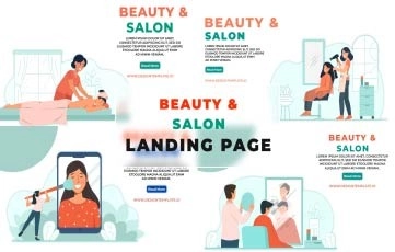 Beauty & Salon Landing Page After Effects Template