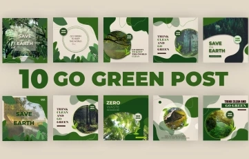Go Green Environment Instagram Post AE Template