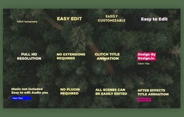 Names Of Glitches After Effects Template