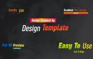 Gradient Titles After Effects Template