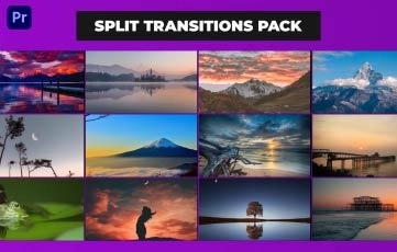 Premiere Pro Template Split Transitions Packs