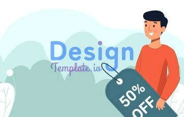 Discount On Shopping Character Animation Scene