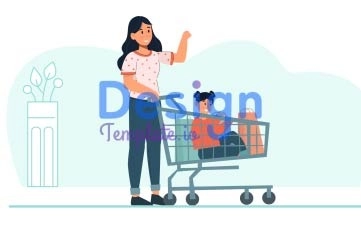 Shopping Cart Character Animation Scene