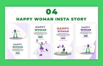 Happy Woman Instagram Story Premiere Pro Templates