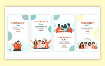Happy Friendship Day Instagram Story Premiere Pro Templates