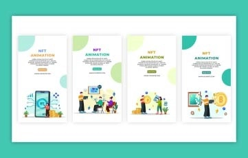 2D Animated Flat Character Download NFT Animation Instagram Story Premiere Pro Templates