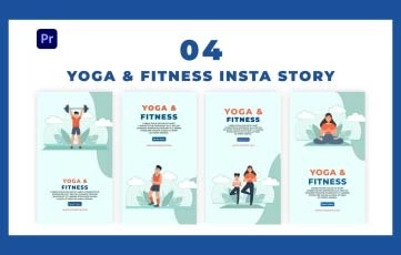 Yoga & Fitness Instagram Story Premiere Pro Templates