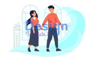 Valentine Lover Twinning Couple Animation Scene