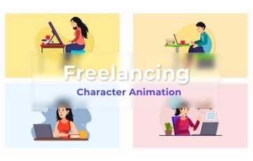 Freelancing Character Animation Premiere Pro Templates