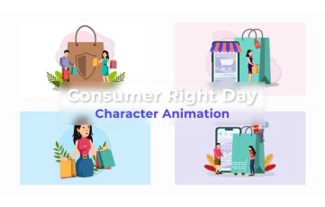 Cosumer Right Day Character Animation Premiere Pro Templates